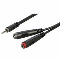 Kabel audio J 3,5 ST / J 6,3 M (F) 2x ROXTONE - 0,2 m